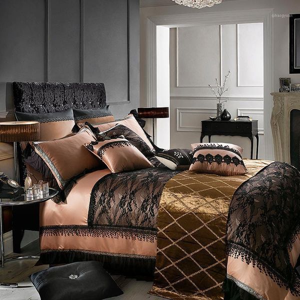 king size black lace bedding sets luxury silk cotton duvet cover bed set bed sheet pillowcase parure de lit ropa de cama1
king size black lace bedding sets luxury silk cotton duvet cover bed set bed sheet pillowcase parure de lit ropa de cama1