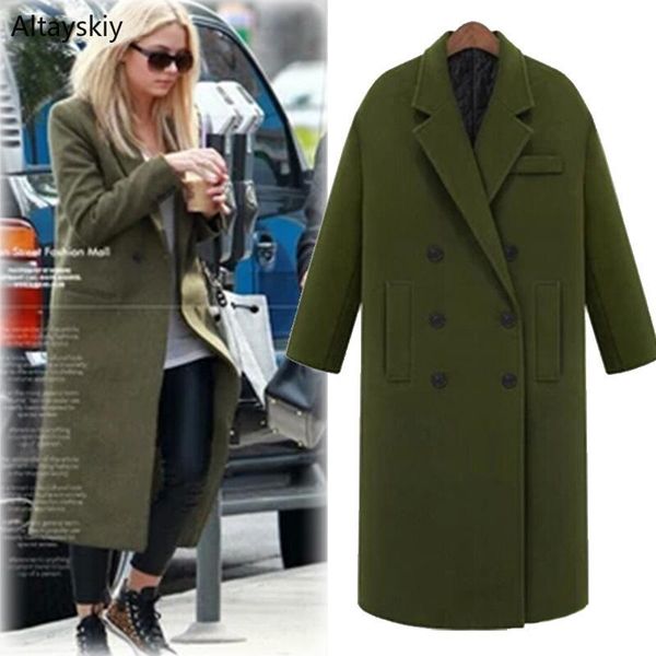 women's wool & blends women long straight solid simple all-match korean style pockets leisure daily womens elegant ladies double breast, Black
women's wool & blends women long straight solid simple all-match korean style pockets leisure daily womens elegant ladies double breast, Black