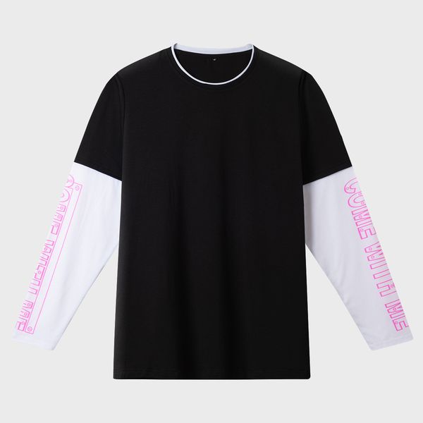 color matching cotton casual youth long sleeve t-shirt fresh and loose round neck pullover mens 469, White;black
color matching cotton casual youth long sleeve t-shirt fresh and loose round neck pullover mens 469, White;black