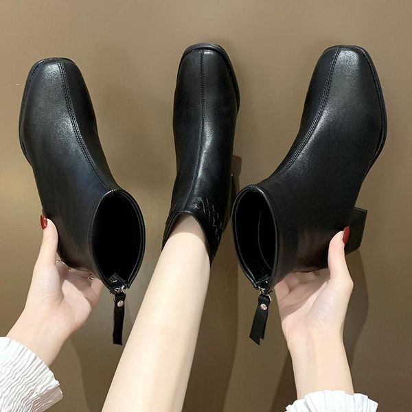 boots rock shoes woman women's autumn booties ladies winter footwear round toe luxury designer boots-women low heels, Black
boots rock shoes woman women's autumn booties ladies winter footwear round toe luxury designer boots-women low heels, Black