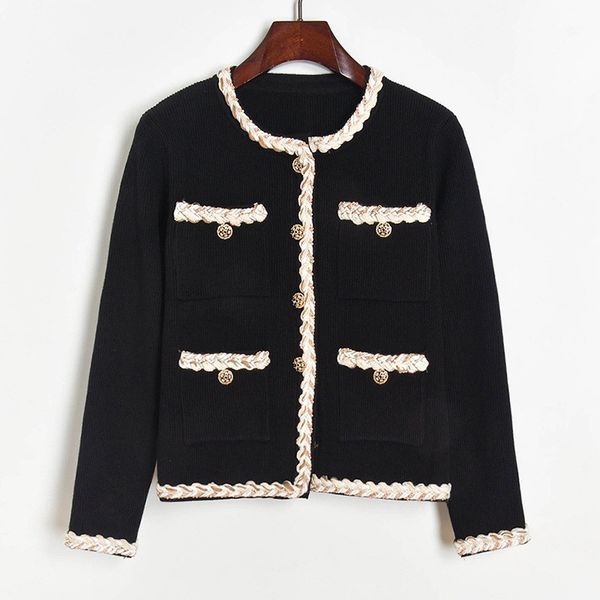 2021 women's jerseys retro autumn new round lining pocket sleeve cardigan, thick knitted or crocheted sweater mujer 68dk, White;black
2021 women's jerseys retro autumn new round lining pocket sleeve cardigan, thick knitted or crocheted sweater mujer 68dk, White;black
