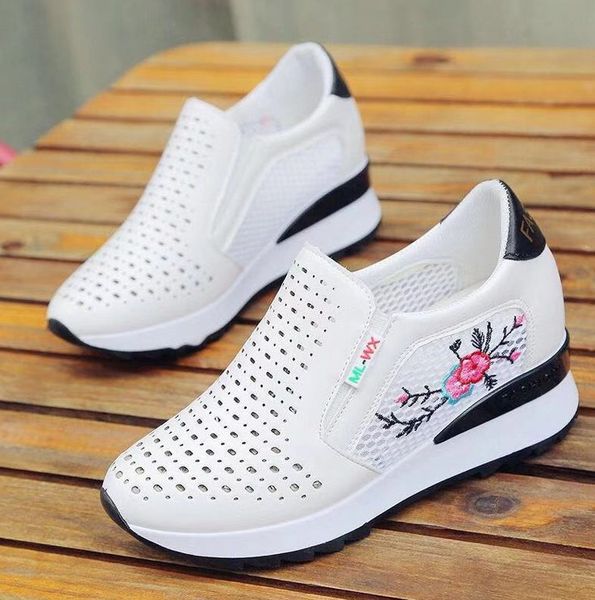 women comfortable casual shoes summer slip on loafers mixed colors hollow out increasing internal height sneakers c1103, Black;white
women comfortable casual shoes summer slip on loafers mixed colors hollow out increasing internal height sneakers c1103, Black;white
