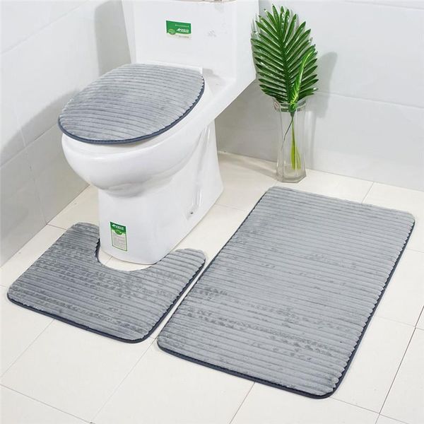 carpets occident style 3pcs bathroom floor mat flannel toilet pad embossing with 3d stripes pattern set non-slip combination rugs
carpets occident style 3pcs bathroom floor mat flannel toilet pad embossing with 3d stripes pattern set non-slip combination rugs