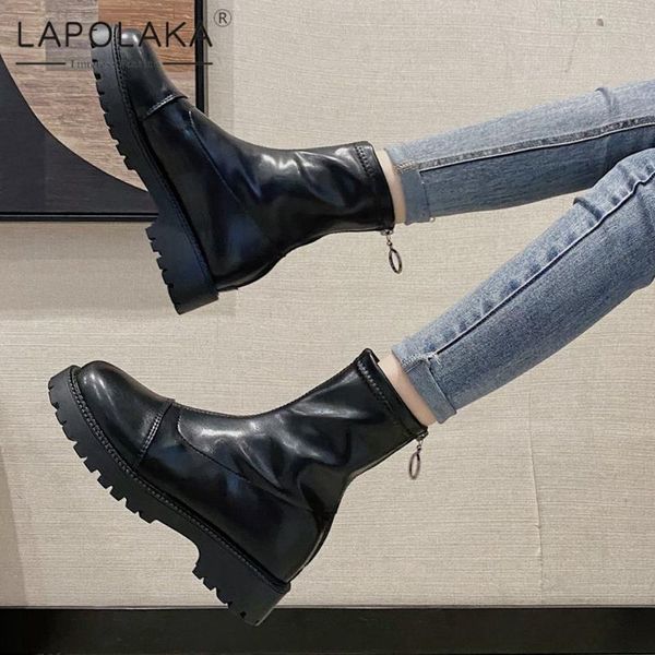 2021 lapolaka comfy skidproof sole motorcycle boots woman shoes dropshop concise back zipper ankle booie ladies, Black
2021 lapolaka comfy skidproof sole motorcycle boots woman shoes dropshop concise back zipper ankle booie ladies, Black
