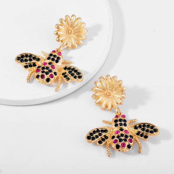 vg 6ym 2021 new fashion gold color metal insect crystal hanging earrings for women party jewelry gifts accessories wholesale, Silver
vg 6ym 2021 new fashion gold color metal insect crystal hanging earrings for women party jewelry gifts accessories wholesale, Silver