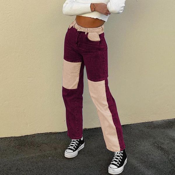 women corduroy straight pants harajuku high waist loose patchwork casual pants street fashion trousers streetwear, White;red
women corduroy straight pants harajuku high waist loose patchwork casual pants street fashion trousers streetwear, White;red
