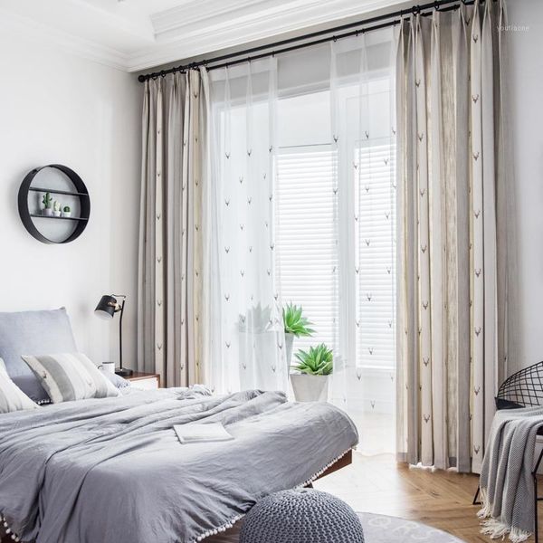 modern simple elk stripe embroidery curtains for living dining room bedroom.1
modern simple elk stripe embroidery curtains for living dining room bedroom.1