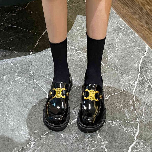 dress shoes 2022 spring luffy thick heel round head british small leather single shoes women's 3093-2, Black
dress shoes 2022 spring luffy thick heel round head british small leather single shoes women's 3093-2, Black