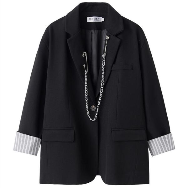 2020 male jacket suspension current version the loose trend stripe turned white sleeve suit design to w96n, White;black
2020 male jacket suspension current version the loose trend stripe turned white sleeve suit design to w96n, White;black