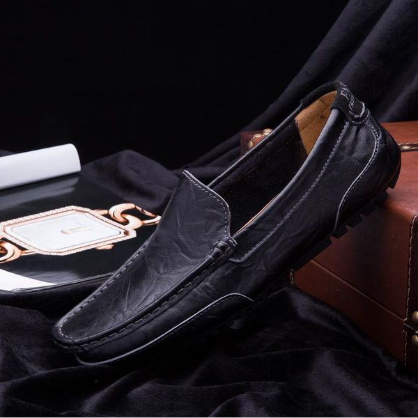 men casual shoes slip on fashion men shoes breathable loafers moccasins men's flats male leather stylish footwear, Black
men casual shoes slip on fashion men shoes breathable loafers moccasins men's flats male leather stylish footwear, Black
