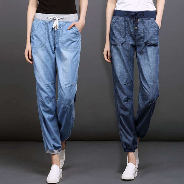 2020 spring and summer korean new thin tencel jeans women's fashion knickerbockers harem pants loose capris, Blue
2020 spring and summer korean new thin tencel jeans women's fashion knickerbockers harem pants loose capris, Blue