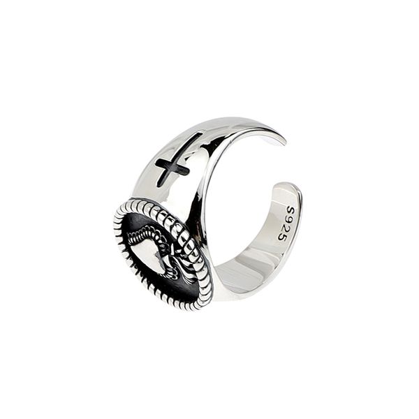 s925 prata esterlina vintage angustiado anel para homem e mulher hip-hop tendncia estilo abertura ajustvel oh69, Golden;silver
s925 prata esterlina vintage angustiado anel para homem e mulher hip-hop tendncia estilo abertura ajustvel oh69, Golden;silver