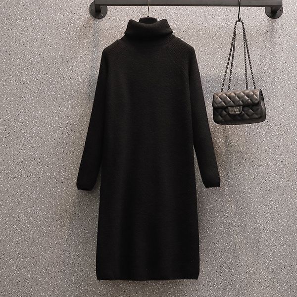 2021 new female clothed large, solid turtleneck knit, loose dress thicken knee medium length dressed in winter hzlp, Black;gray
2021 new female clothed large, solid turtleneck knit, loose dress thicken knee medium length dressed in winter hzlp, Black;gray