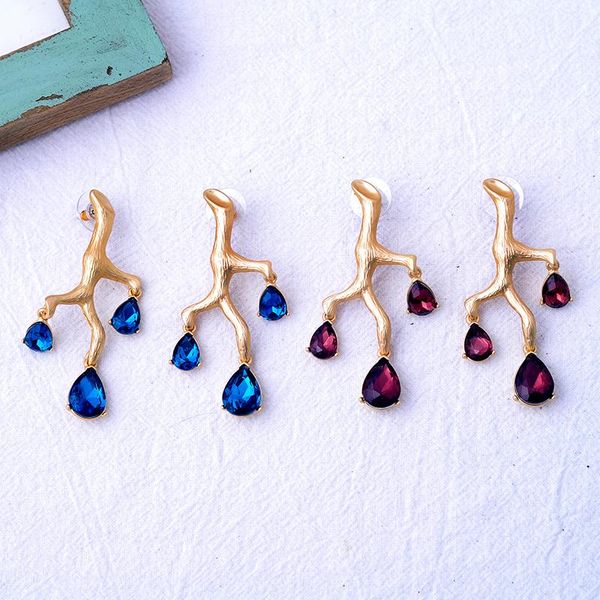 dangle & chandelier worn gold color imitation coral drop earrings blue glass statement jewelry for women fashion gift weddings, Silver
dangle & chandelier worn gold color imitation coral drop earrings blue glass statement jewelry for women fashion gift weddings, Silver