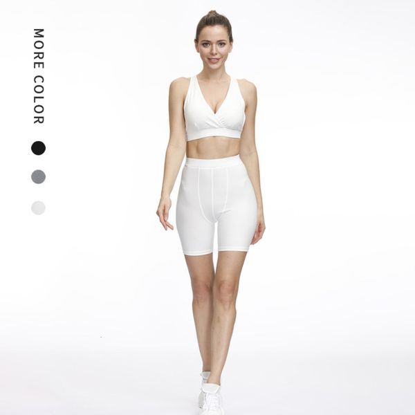 back sports bra seamless high beauty elastic fitness clothes shorts quick drying solid color yoga suit short girl, Gray
back sports bra seamless high beauty elastic fitness clothes shorts quick drying solid color yoga suit short girl, Gray