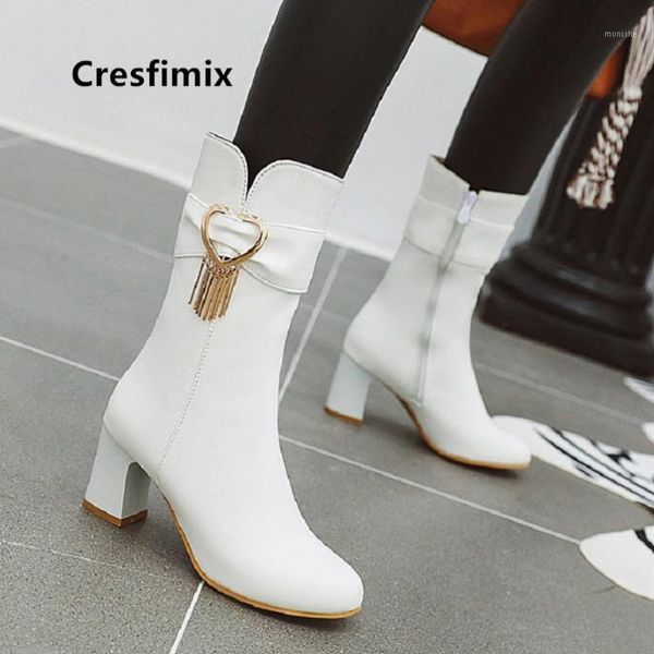 boots cresfimix women classic white pu leather heel female fashion pink round toe sweet c60881, Black
boots cresfimix women classic white pu leather heel female fashion pink round toe sweet c60881, Black