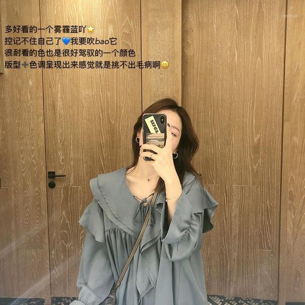 zi chuan 2020 spring new style korean-style sweet flounced chiffon shirt student girl's shirt 35161, White
zi chuan 2020 spring new style korean-style sweet flounced chiffon shirt student girl's shirt 35161, White