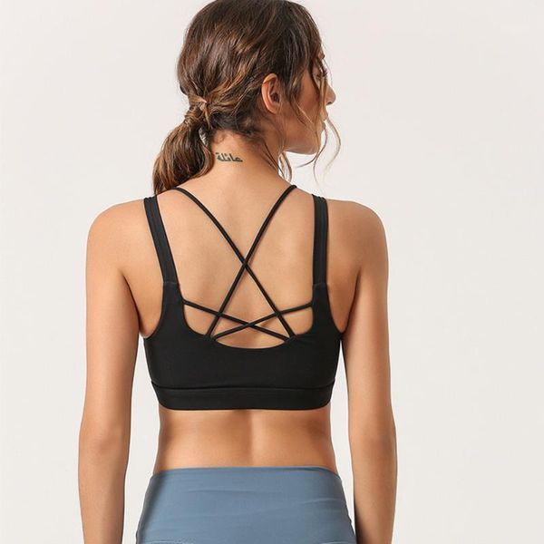 women sport yoga bra beauty back solid fitness crop for women gym wear workout hollow out breathable running, White;black
women sport yoga bra beauty back solid fitness crop for women gym wear workout hollow out breathable running, White;black