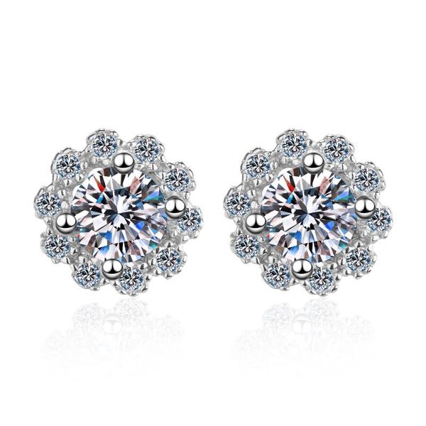 anziw 925 sterling silver round cut moissanite diamond flower stud earrings for women stud earrings wedding jewery, Golden;silver
anziw 925 sterling silver round cut moissanite diamond flower stud earrings for women stud earrings wedding jewery, Golden;silver