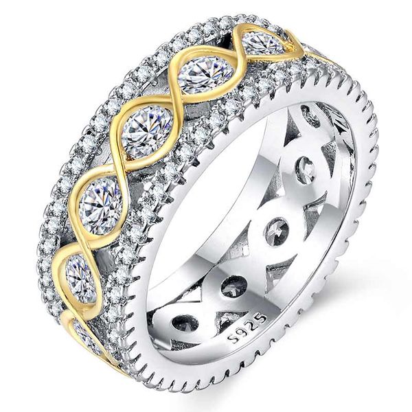 februaryfrost brand designer new coming factory special design finger rings with golden twist design luxury two tone ring band with size 6-1, Silver
februaryfrost brand designer new coming factory special design finger rings with golden twist design luxury two tone ring band with size 6-1, Silver
