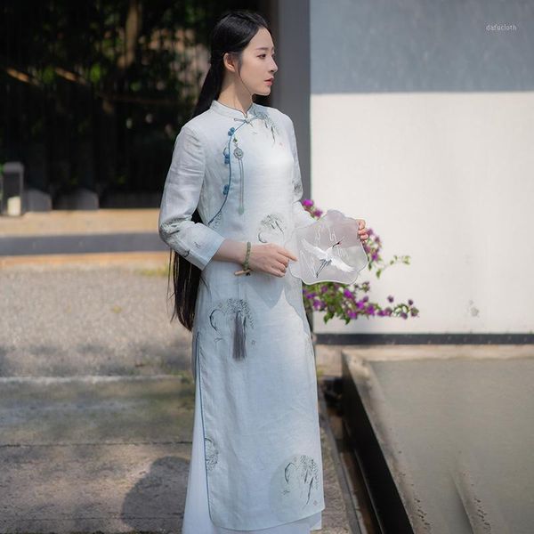 modern hanfu chinese traditional cheongsam summer skirts high-end dress elegant woman chinese style printing linen slim dress1, Red
modern hanfu chinese traditional cheongsam summer skirts high-end dress elegant woman chinese style printing linen slim dress1, Red