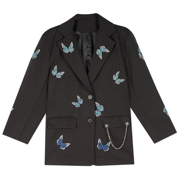 2020 spring and autumn women suits dark series coat new suit female personality graffiti neutral loose black c1008, White;black
2020 spring and autumn women suits dark series coat new suit female personality graffiti neutral loose black c1008, White;black