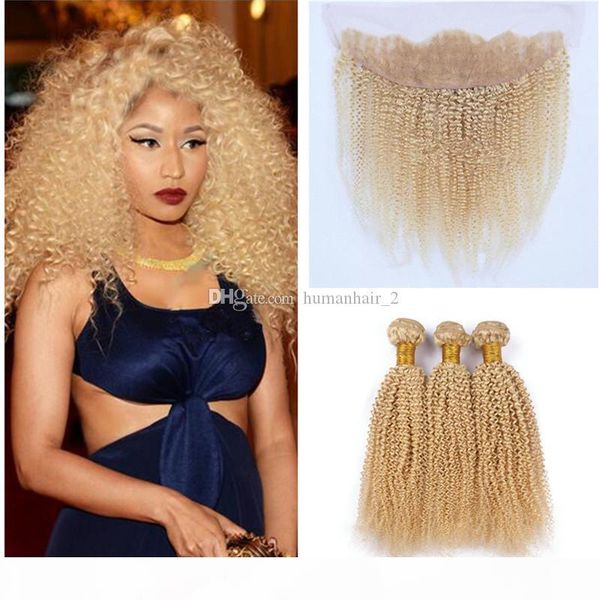 afro kinky blonde hair with lace frontal #613 light blonde human hair bundles with ear to ear lace frontal closure brazilian virgin hair, Black;brown
afro kinky blonde hair with lace frontal #613 light blonde human hair bundles with ear to ear lace frontal closure brazilian virgin hair, Black;brown