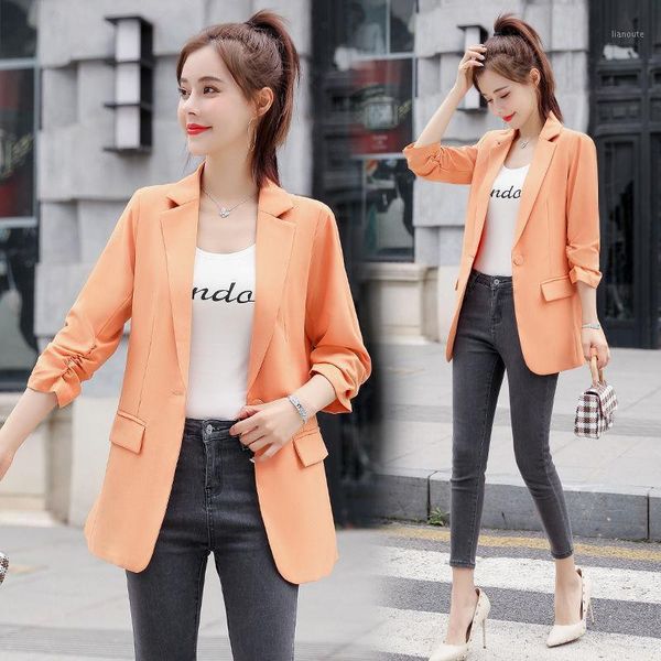 2021 new spring autumn women slim solid suit jacket female solid fashion causal long sleeve korean styles blazers coat q1251, White;black
2021 new spring autumn women slim solid suit jacket female solid fashion causal long sleeve korean styles blazers coat q1251, White;black