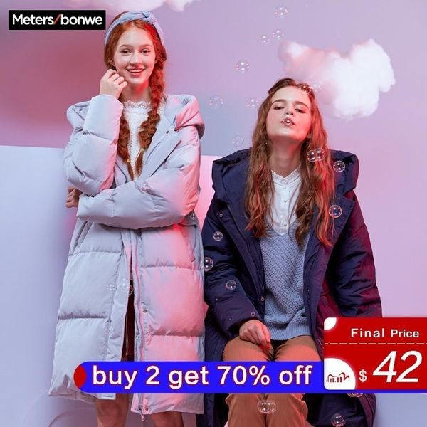 metersbonwe new long warm down coats over the knee women winter warm 80% gray duck down hooded female coat winter trend outwear 201103, Black
metersbonwe new long warm down coats over the knee women winter warm 80% gray duck down hooded female coat winter trend outwear 201103, Black