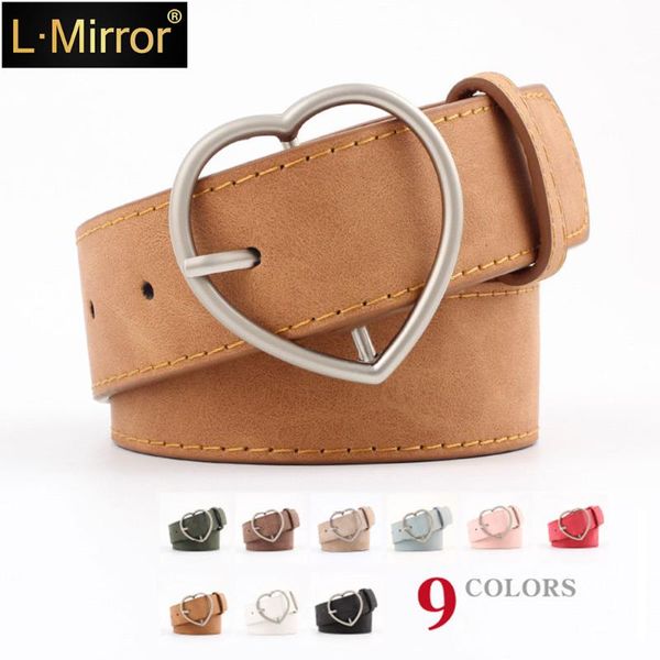 l.mirror 1pcs women scrub pu leather belt 103cm length with metal love style button for jeans, Black;brown
l.mirror 1pcs women scrub pu leather belt 103cm length with metal love style button for jeans, Black;brown
