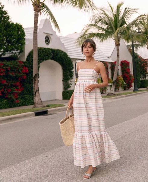 2021 new summer designer women list belt white/black long holiday dress xgu2, Black;gray
2021 new summer designer women list belt white/black long holiday dress xgu2, Black;gray