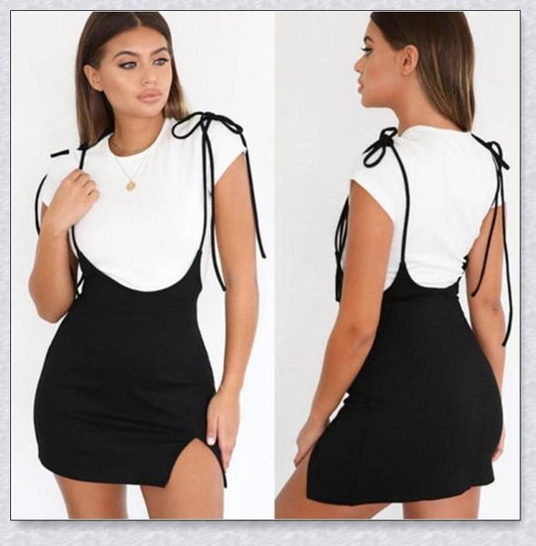 skirts women suspender split skirt fashion solid color straps bodycon mini sleeveless evening party skirts1, Black
skirts women suspender split skirt fashion solid color straps bodycon mini sleeveless evening party skirts1, Black