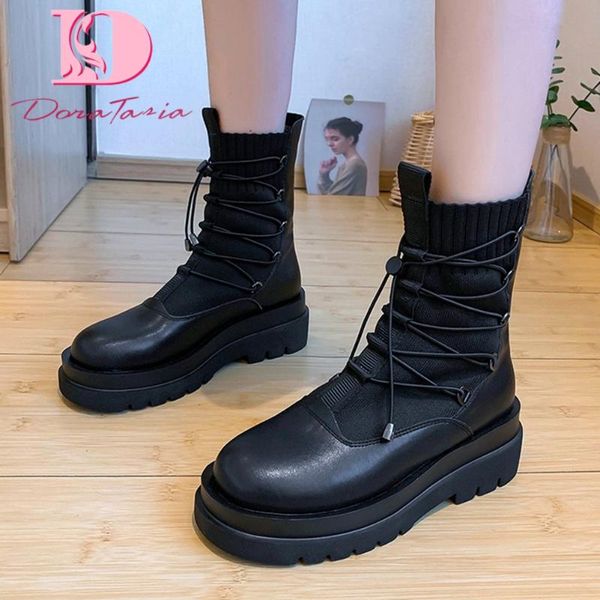 doratasia новая мода дамы коренастый пятки ботильоны круглый toe платформы thick sole узелок boots женщины партии офиса обувь женщина, Black
doratasia новая мода дамы коренастый пятки ботильоны круглый toe платформы thick sole узелок boots женщины партии офиса обувь женщина, Black