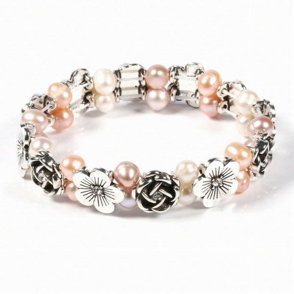 link, chain 100% natural freshwater 6-7 mm pearl bracelet flower bracelets for women, Black
link, chain 100% natural freshwater 6-7 mm pearl bracelet flower bracelets for women, Black