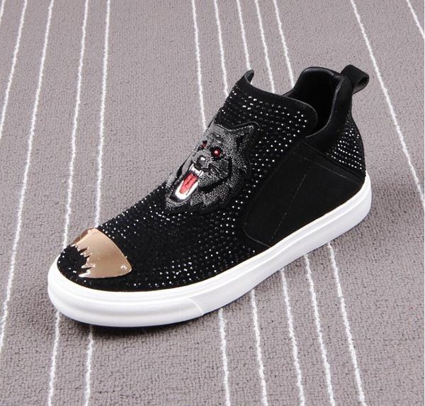 new men glitter high help shoes new fashion casual flats men's designer dress shoes sequined loafers men platform driving, Black
new men glitter high help shoes new fashion casual flats men's designer dress shoes sequined loafers men platform driving, Black