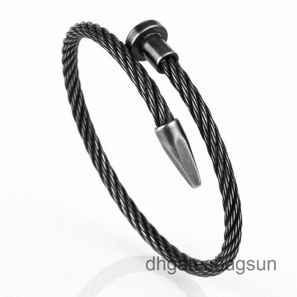 nail bracelet & bangle vintage stainless steel magnetic clasp for women and men, Black
nail bracelet & bangle vintage stainless steel magnetic clasp for women and men, Black