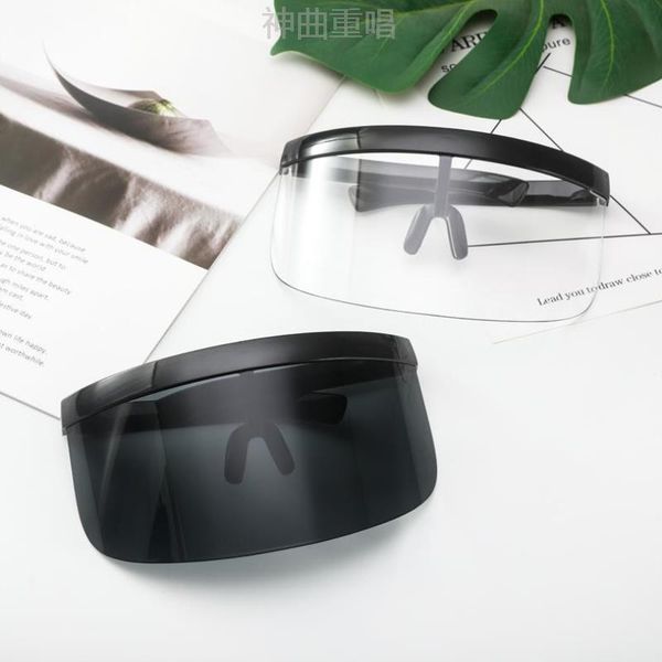 protective ins large frame integrated face mask, windproof sunglasses, sunscreen and uv proof, transparent cycling glasses, White;black
protective ins large frame integrated face mask, windproof sunglasses, sunscreen and uv proof, transparent cycling glasses, White;black