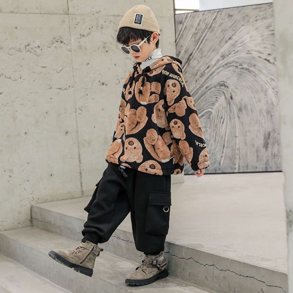 children's 2020 plush autumn hooded sweater new winter thickened base shirt, Black
children's 2020 plush autumn hooded sweater new winter thickened base shirt, Black