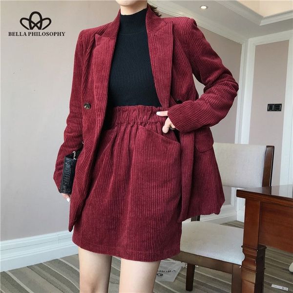 bella philosophy autumn solid women elegant corduroy blazer ol notch collar jacket female wine red double breasted coats y201026, White;black
bella philosophy autumn solid women elegant corduroy blazer ol notch collar jacket female wine red double breasted coats y201026, White;black