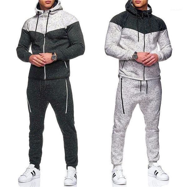 2 pieces sets tracksuits men spring autumn hooded sweatshirt +drawstring pants malecolor patchwork sportwears sets1, Gray
2 pieces sets tracksuits men spring autumn hooded sweatshirt +drawstring pants malecolor patchwork sportwears sets1, Gray