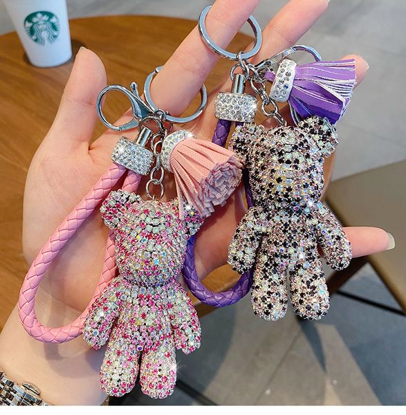creative cartoon full diamond bear tassel car keychain pendant cute male and female bag key chain cute gift christmas gift
creative cartoon full diamond bear tassel car keychain pendant cute male and female bag key chain cute gift christmas gift
