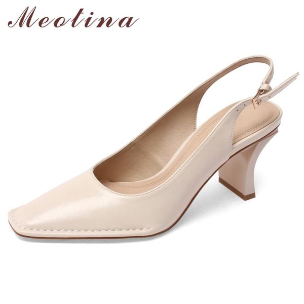 dress shoes meotina slingbacks pumps genuine leather high heels women square toe strange style footwear lady summer size 9, Black
dress shoes meotina slingbacks pumps genuine leather high heels women square toe strange style footwear lady summer size 9, Black
