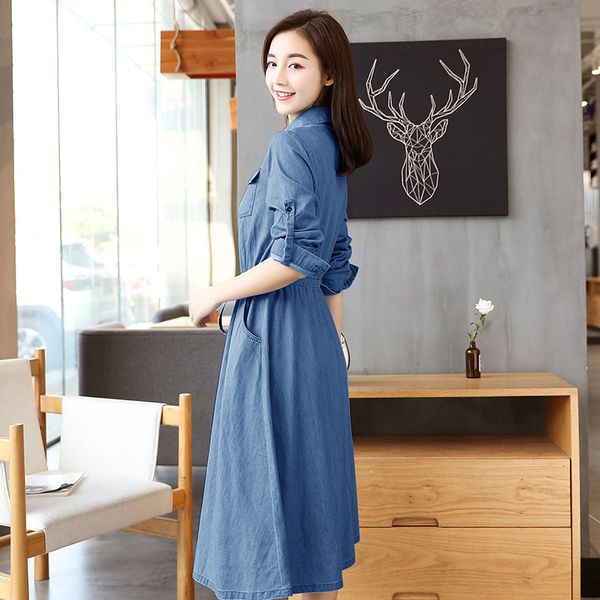 2021 new spring summer denim elegant jurken long sleeve woman dress donna kj025 xcnn, Black;gray
2021 new spring summer denim elegant jurken long sleeve woman dress donna kj025 xcnn, Black;gray