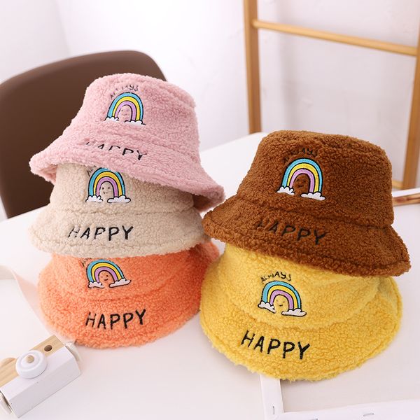 new winter baby girls boys bucket hat cute children outdoor sun cap warm beanies kids lamb cotton rainbow hats thick warm caps q1118, Yellow
new winter baby girls boys bucket hat cute children outdoor sun cap warm beanies kids lamb cotton rainbow hats thick warm caps q1118, Yellow