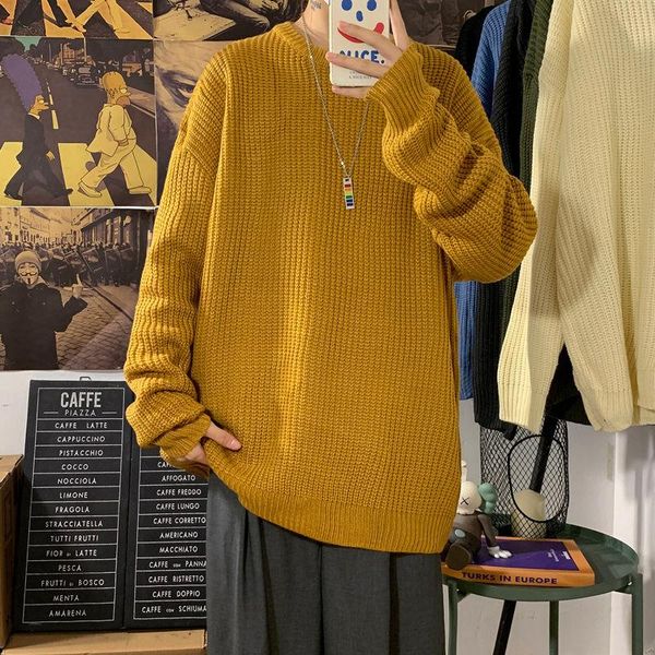 winter solid color sweater men's warmth fashion casual knitted pullover men loose korean knitting sweaters mens clothes -2xl, White;black
winter solid color sweater men's warmth fashion casual knitted pullover men loose korean knitting sweaters mens clothes -2xl, White;black