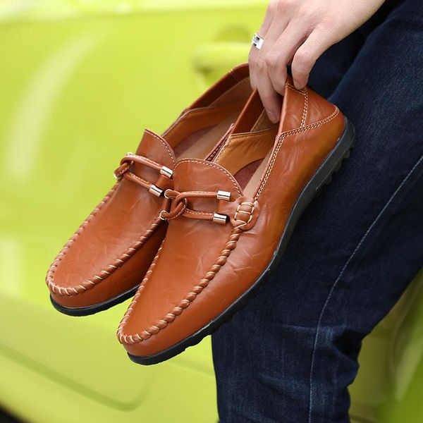 new breathable loafers genuine leather men casual shoes big size vintage italian dress flats moccasins for male, Black
new breathable loafers genuine leather men casual shoes big size vintage italian dress flats moccasins for male, Black