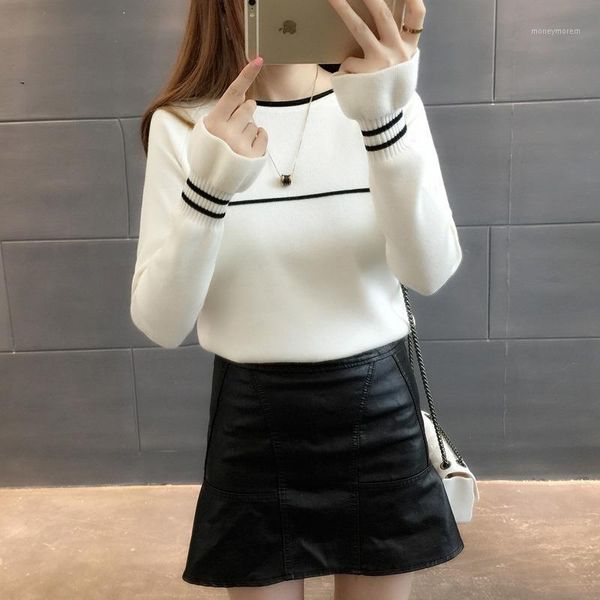 women's sweaters round neck knit bottoming shirt pullover leaf long sleeve 2021 korean spring and autumn thin sweater1, White;black
women's sweaters round neck knit bottoming shirt pullover leaf long sleeve 2021 korean spring and autumn thin sweater1, White;black