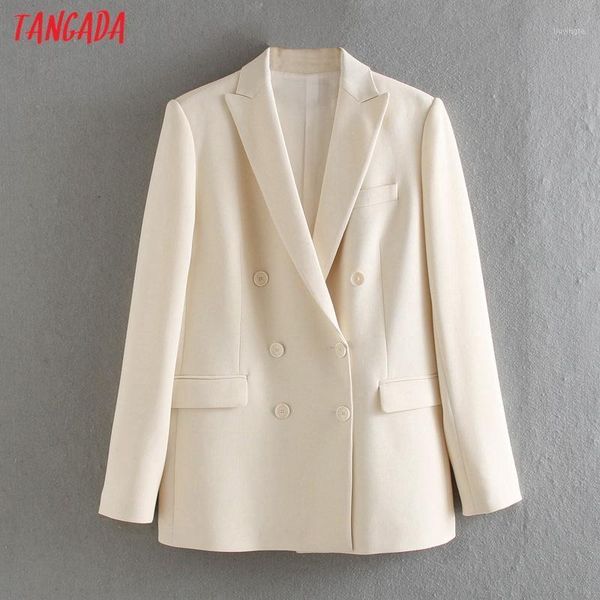 tangada women solid blazer double breasted female long sleeve elegant jacket ladies business blazer formal suits 3l661, White;black
tangada women solid blazer double breasted female long sleeve elegant jacket ladies business blazer formal suits 3l661, White;black