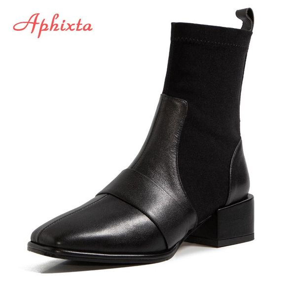 boots aphixta plus big szie 43 44 socks for women fashion square toe 6cm heels ankle slip-on shoes woman boats, Black
boots aphixta plus big szie 43 44 socks for women fashion square toe 6cm heels ankle slip-on shoes woman boats, Black