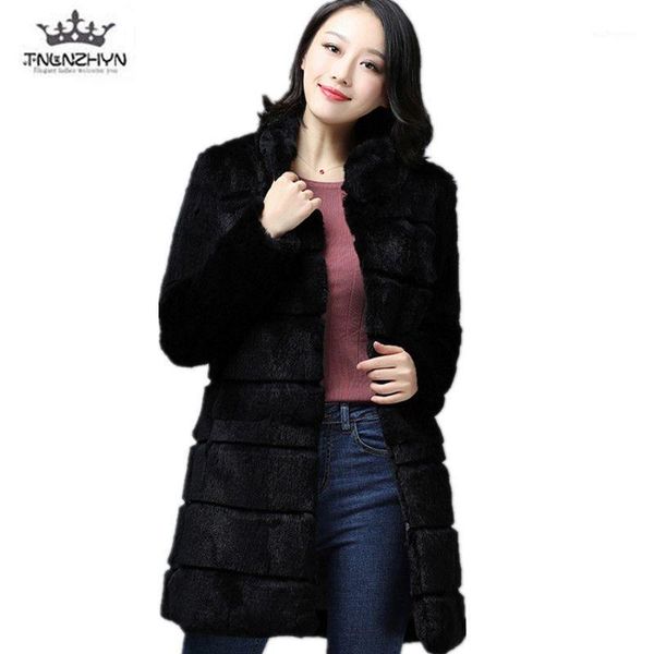 women's fur & faux 2021 winter women coat high-quality solid color warm jacket casual fashion plus size medium length coats1, Black 
women's fur & faux 2021 winter women coat high-quality solid color warm jacket casual fashion plus size medium length coats1, Black
